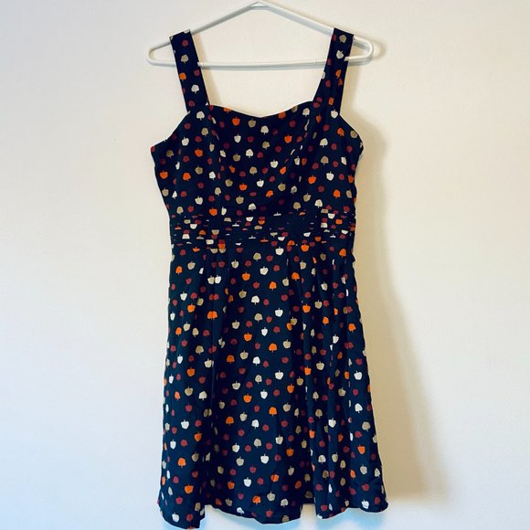 NWOT Navy + Apple Print Dress - Picture 4 of 6